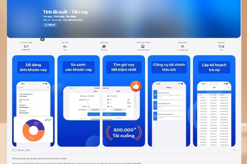 Tính lãi suất - Tiền vay