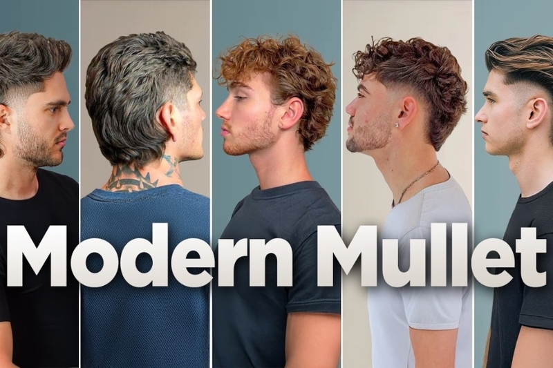 Tóc mullet layer nam
