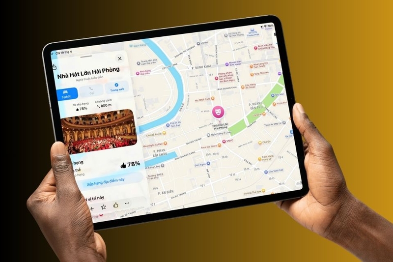Tổng quan về ứng dụng Bản đồ trên iPad
