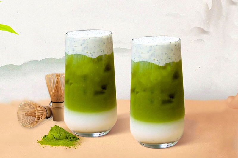 Matcha latte thơm mát