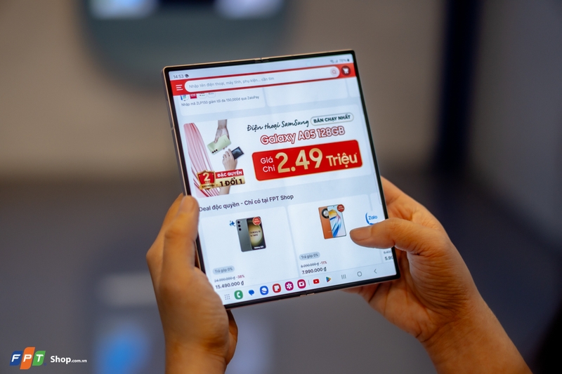 Màn hình bên trong của Galaxy Z Fold6 giữ nguyên kích thước 7.6 inch