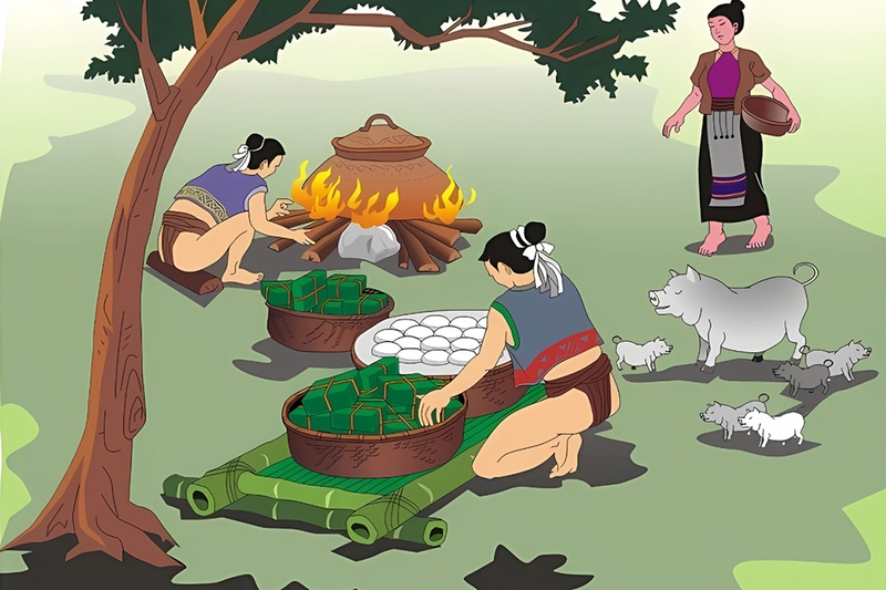 Sự tích bánh chưng bánh dày