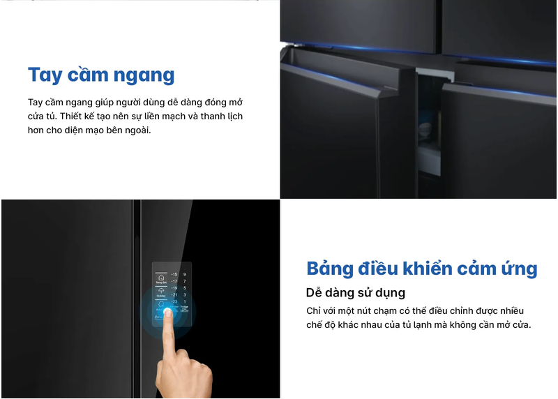 Tủ lạnh Aqua Inverter Multi Door 469 lít AQR-M536XA(GB) 5