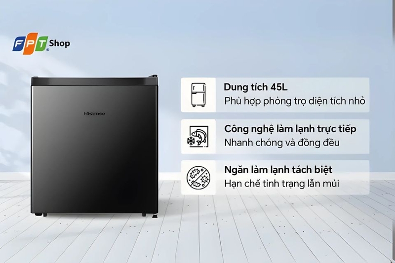 Tủ lạnh Hisense mini 45 lít HR05DB