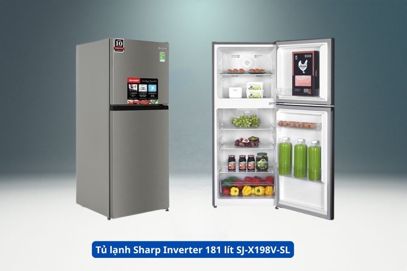 Tủ lạnh Sharp Inverter 181 lít SJ-X198V-SL.jpg
