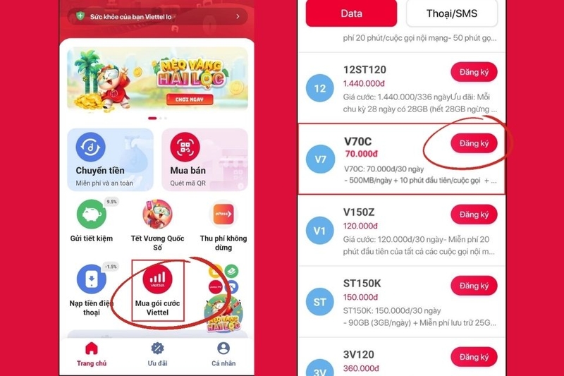 Kiểm tra lại thông tin chi tiết của gói và chọn đăng ký