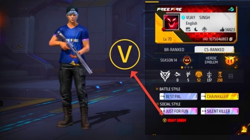V Badge Free Fire là gì ảnh 1