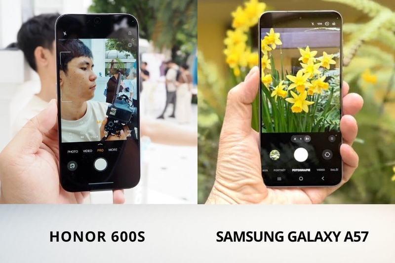 So sánh Honor 600s và Samsung Galaxy A57 về camera