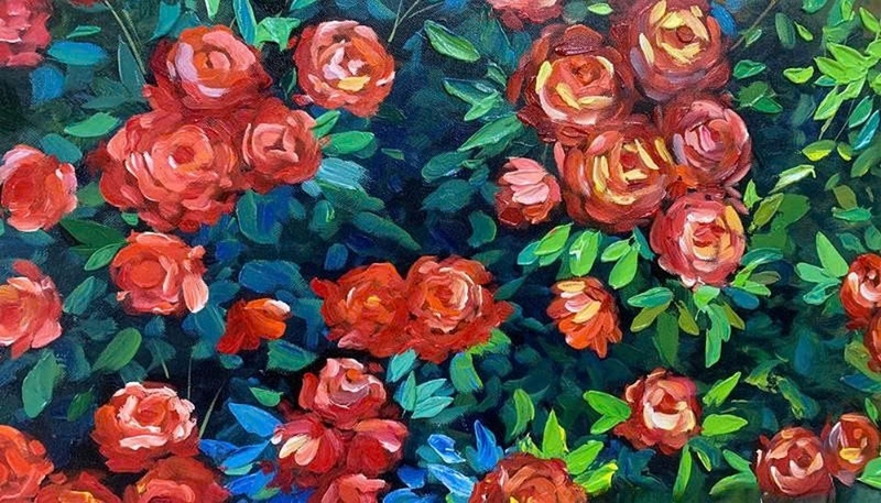 Vẽ hoa hồng ảnh 1