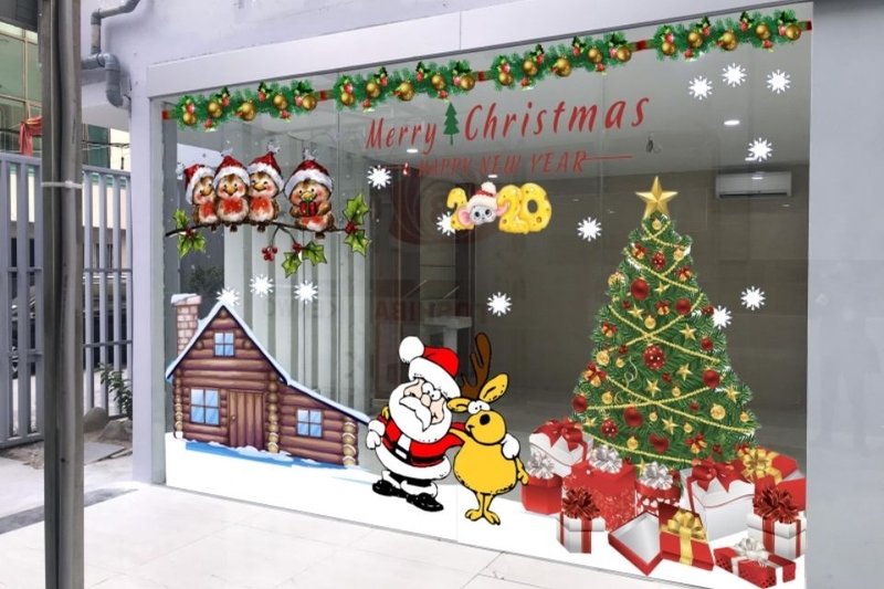 Vì sao nên trang trí Noel cửa kính