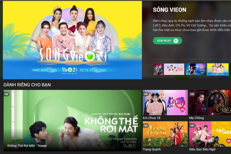 Gói cước VieON 4