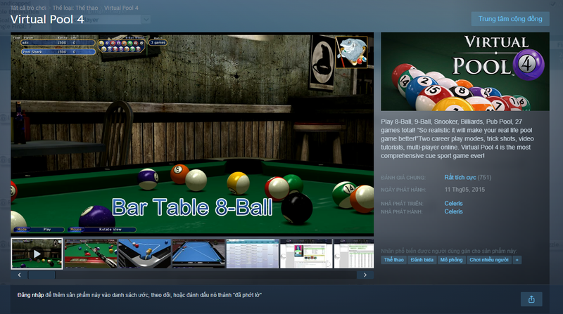 Cách tải Virtual Pool trên máy tính
