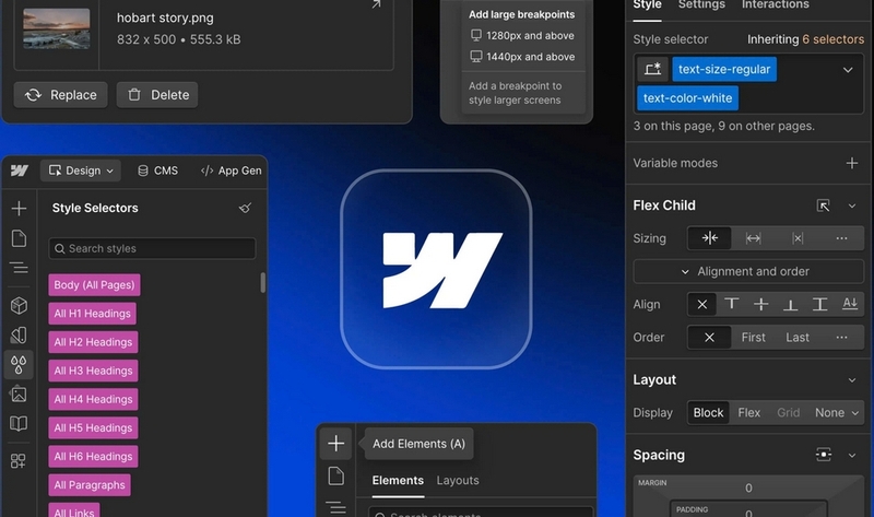 Những tính năng nổi bật của Webflow