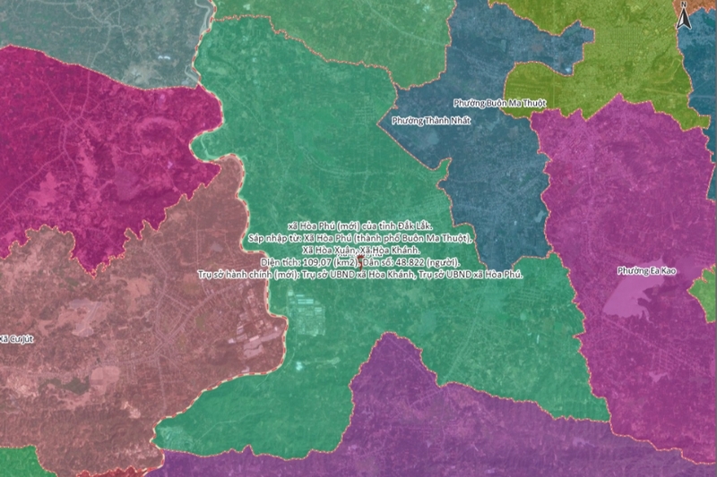 khu vực xã Hòa Khánh của Đắk Lắk sau sáp nhập đã trở thành một phần không thể tách rời của xã Hòa Phú