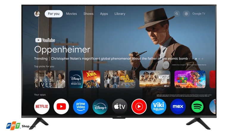 Màn hình chính Google TV của Tivi Xiaomi A Pro 55 inch
