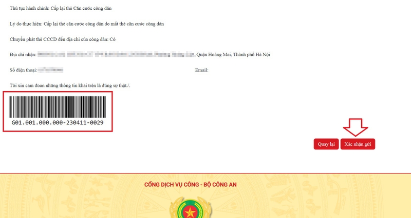 xin cấp lại căn cước công dân online ảnh 7