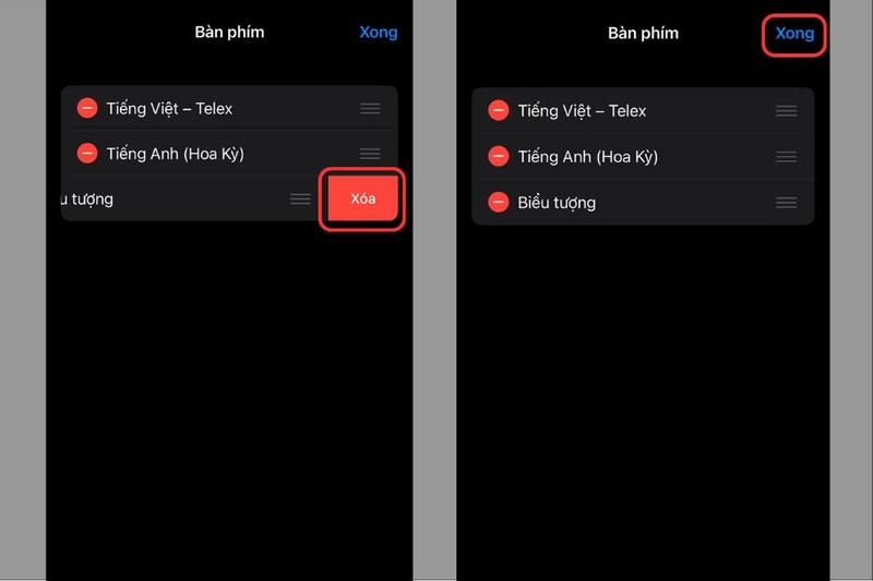 Xóa bàn phím 3