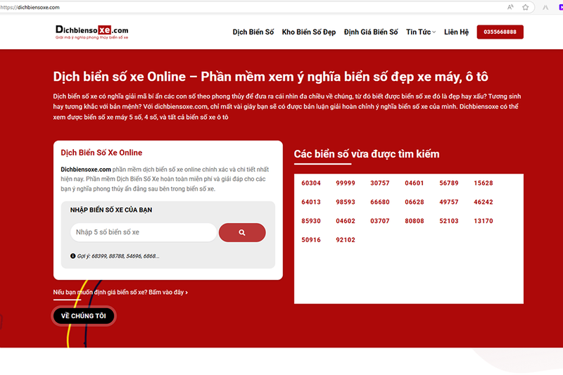 Hướng dẫn sử dụng Dichbiensoxe.com