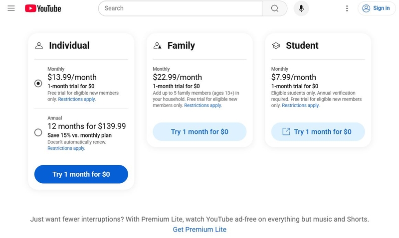 YouTube Premium tăng giá 5.jpg