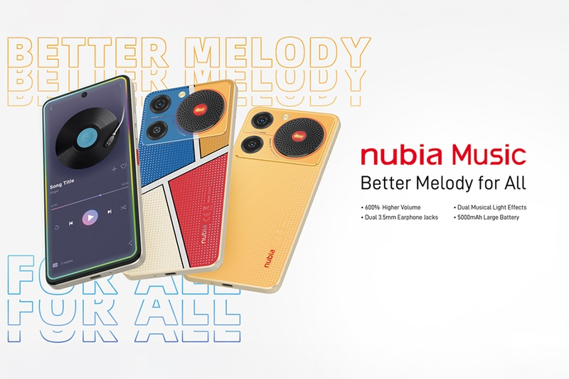 ZTE Nubia Music sở hữu thiết kế độc đáo với phong cách đĩa Vinyl cổ điển