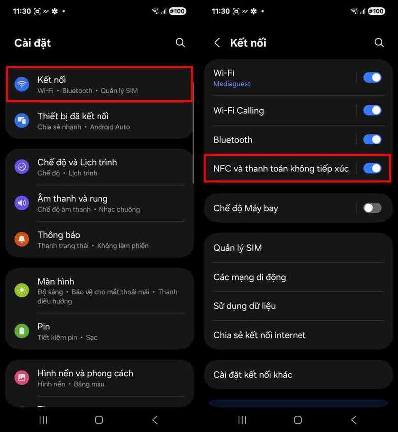 Hướng dẫn bật NFC trên Galaxy A17