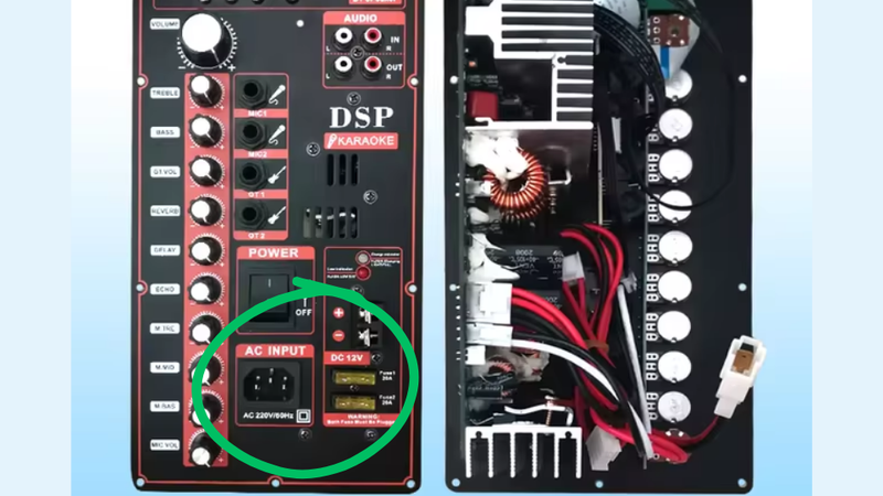 Chế độ DC (dùng khi bình ắc quy trong loa đã được sạc đầy từ trước)