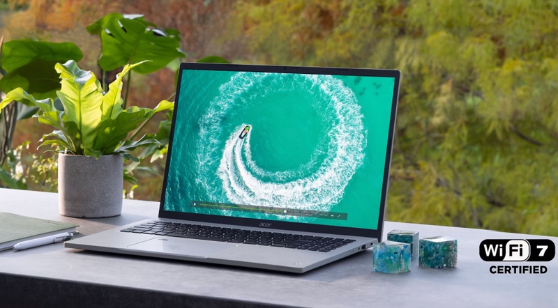 Acer Vero 16 hỗ trợ Wi-Fi 7 cùng hệ thống cổng kết nối đa dạng, đáp ứng tốt nhu cầu làm việc và sử dụng phụ kiện hằng ngày.
