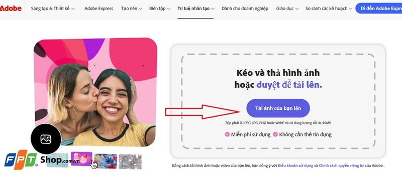 Tải ảnh lên và chờ hệ thống xử lý tự động