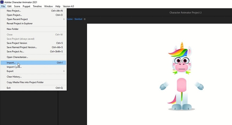 Nhập nhân vật từ Photoshop và Illustrator