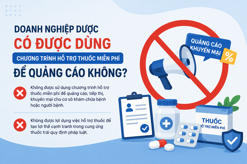 Doanh nghiệp dược có được dùng chương trình để quảng cáo không?