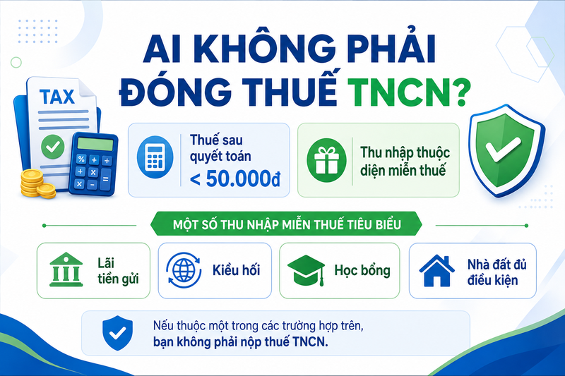 Ai không phải đóng thuế thu nhập cá nhân?