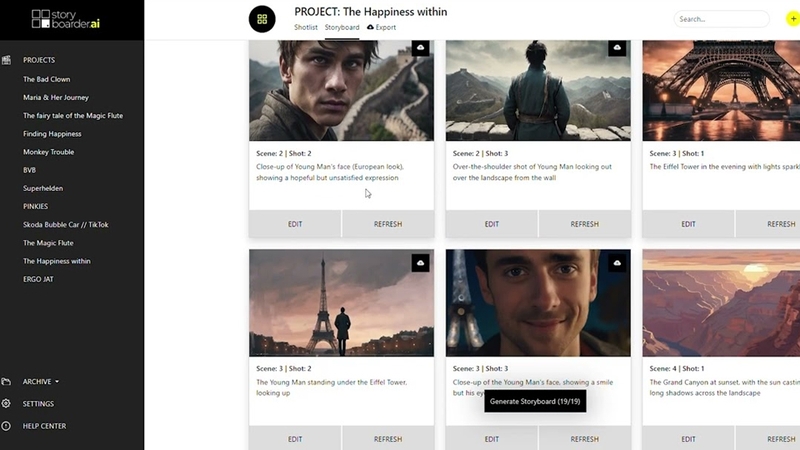 Công cụ Storyboarder.ai