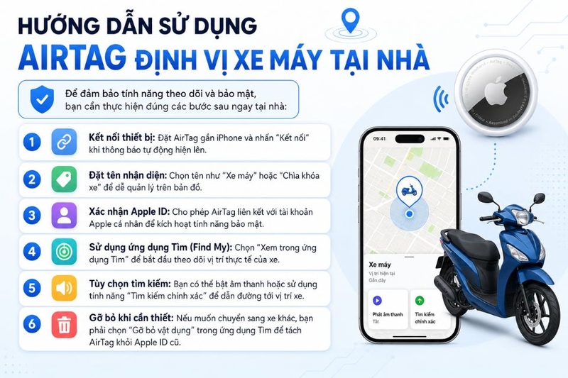 AirTag định vị xe máy (ảnh 16)