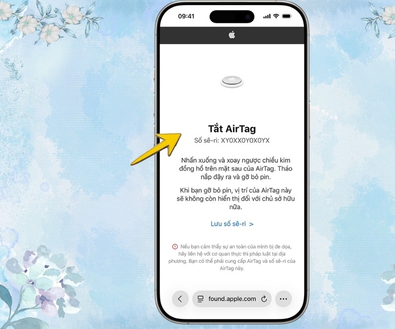 AirTag được phát hiện gần bạn là sao 4