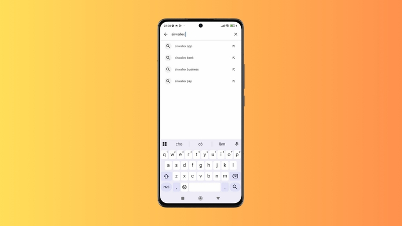Nhấn vào ứng dụng Airwallex