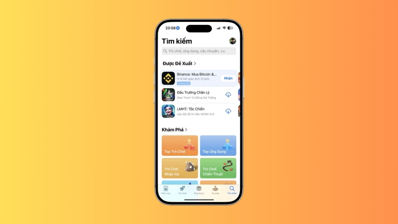 Mở App Store 