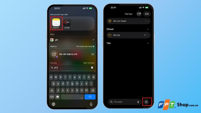 Mở ứng dụng Ghi chú trên iPhone