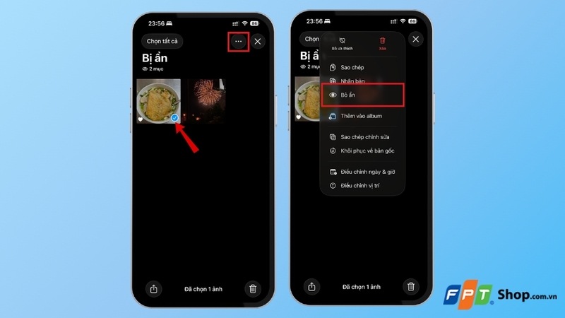 Cách mở lại ảnh và video đã ẩn trên iPhone