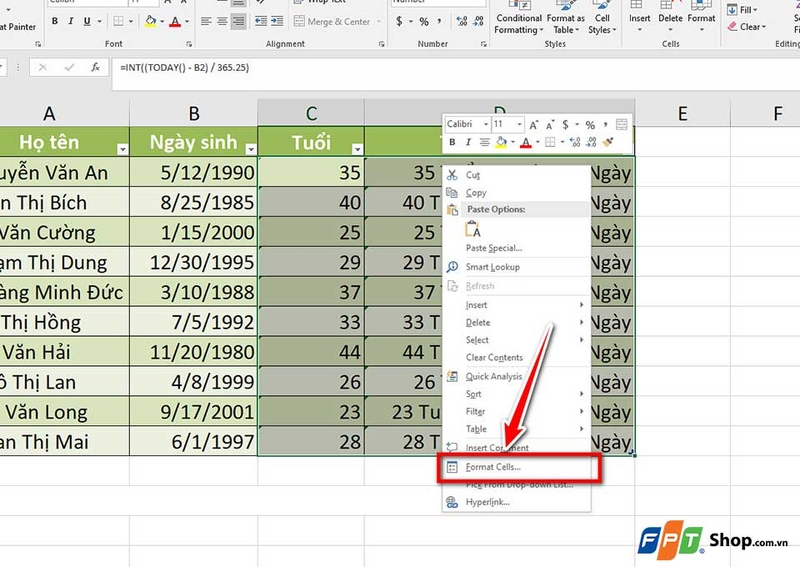 Cách ẩn công thức trong Excel - 04