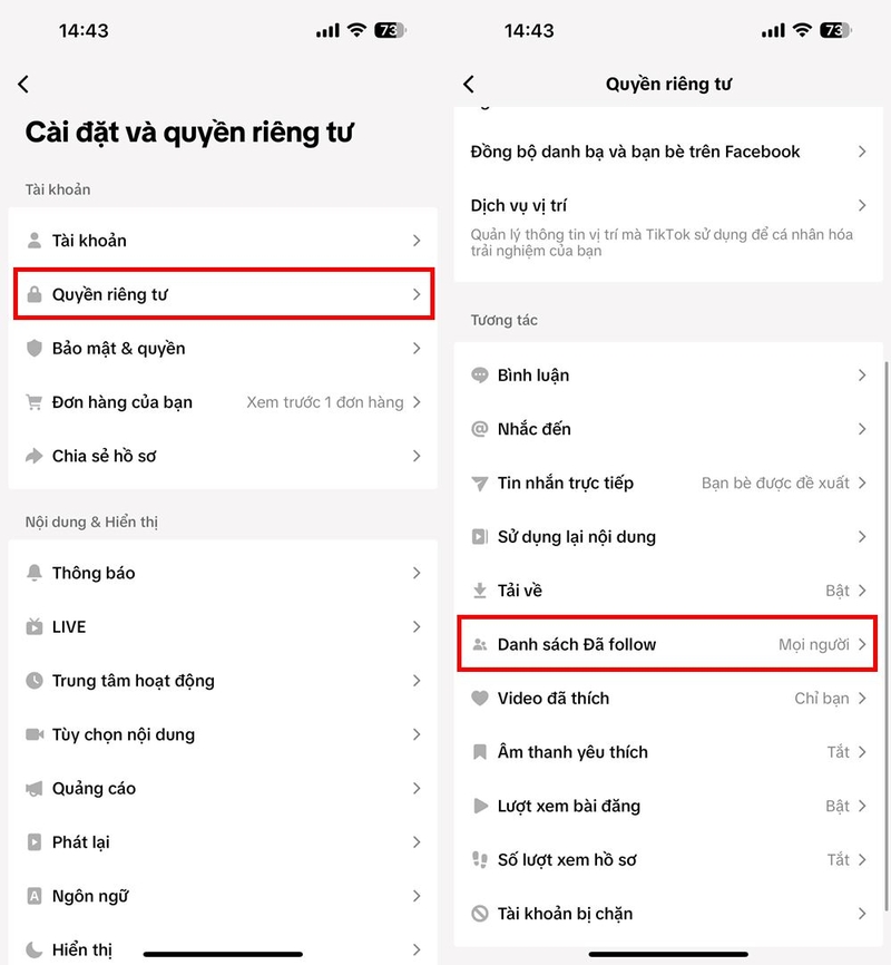 Cách ẩn danh sách đã follow trên TikTok ảnh 2