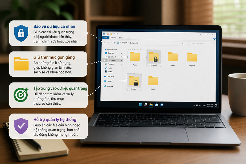 Lợi ích của việc ẩn và hiện file trên Windows