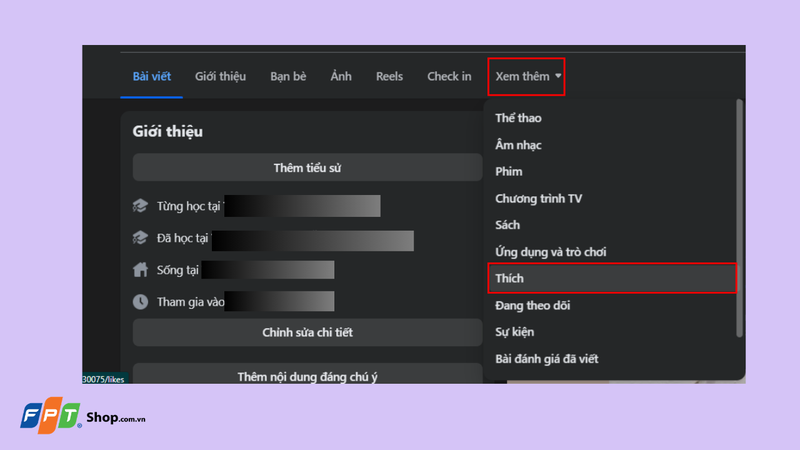 Hướng dẫn cách ẩn thích Fanpage trên Facebook