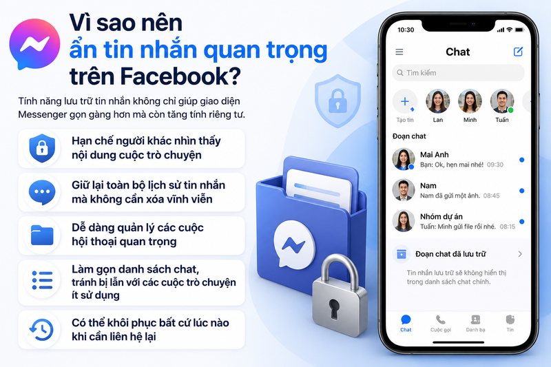 Ẩn tin nhắn quan trọng trên Facebook - hình 1