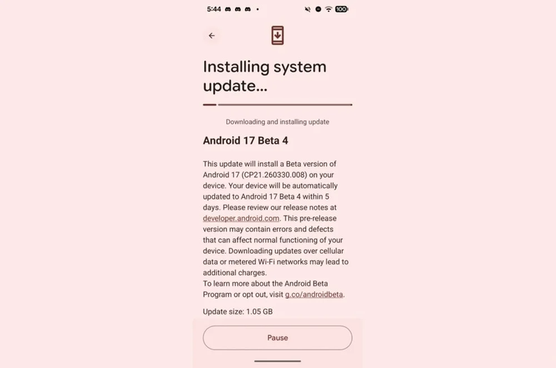 Giới thiệu Android 17 Beta 4