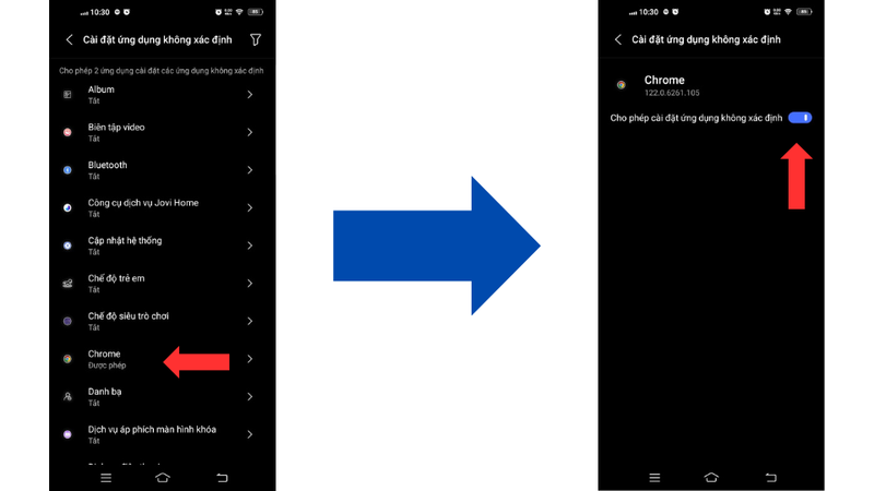 Cho phép cài ứng dụng không xác định 2