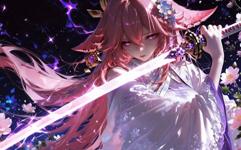 Ảnh anime 4D phong cách cá tính, mạnh mẽ cho máy tính 1