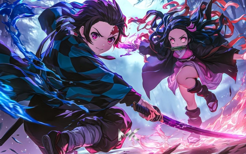 Ảnh anime 4D phong cách cá tính, mạnh mẽ cho máy tính 3
