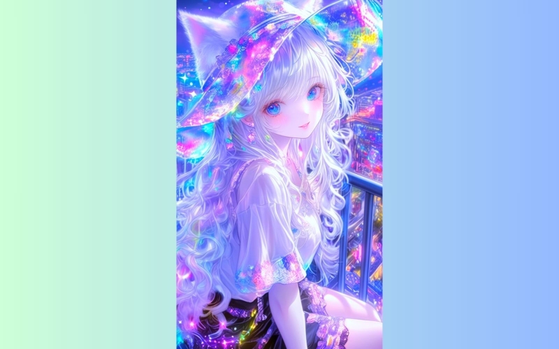 Ảnh anime 4D phong cách dễ thương cho điện thoại 1
