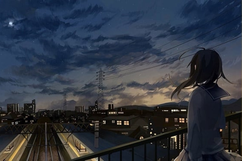 Ảnh anime buồn cô đơn nữ 12