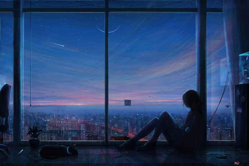 Ảnh anime buồn cô đơn nữ 18